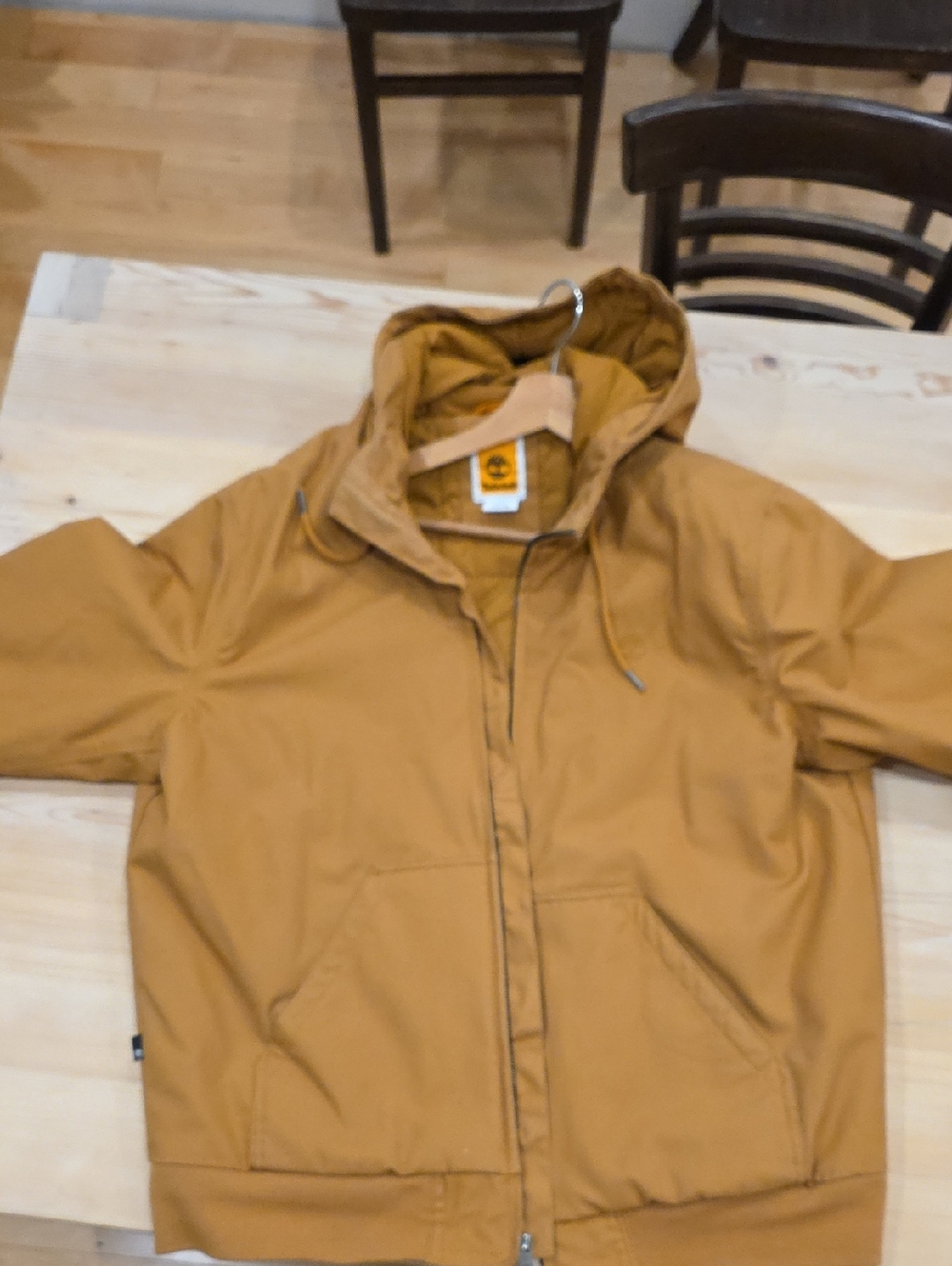 Timberland Men's Hooded Jacket in Caramel Brown